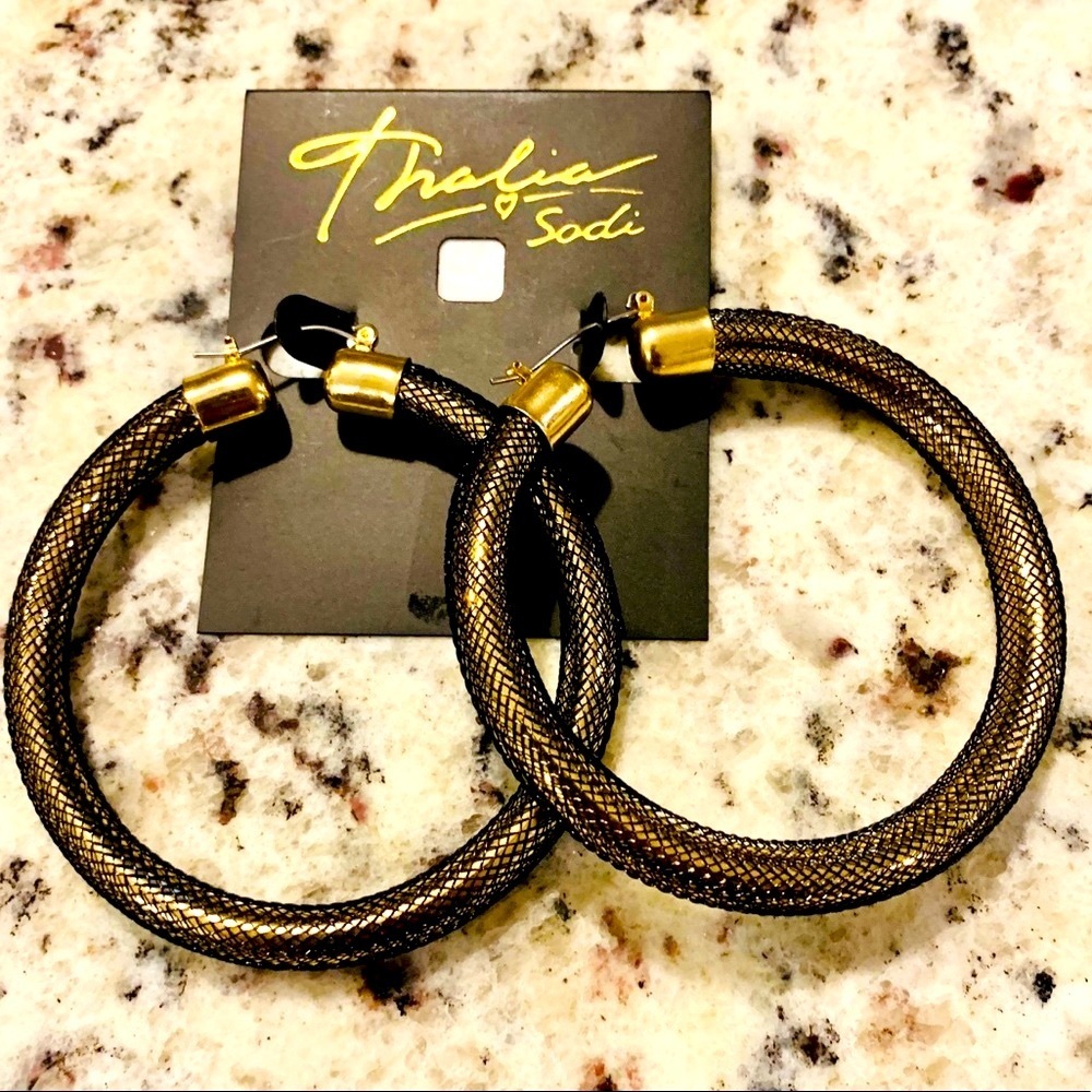 THALIA SODI Large Mesh Hoop Earrings